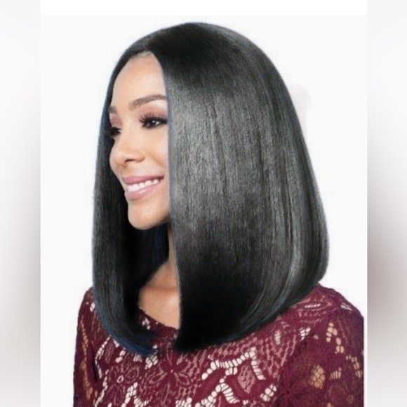 NWT Human Hair Blend Lace Front Wig MBLF90 Swiss Lace Juba Color DARK GREY - Picture 2 of 3